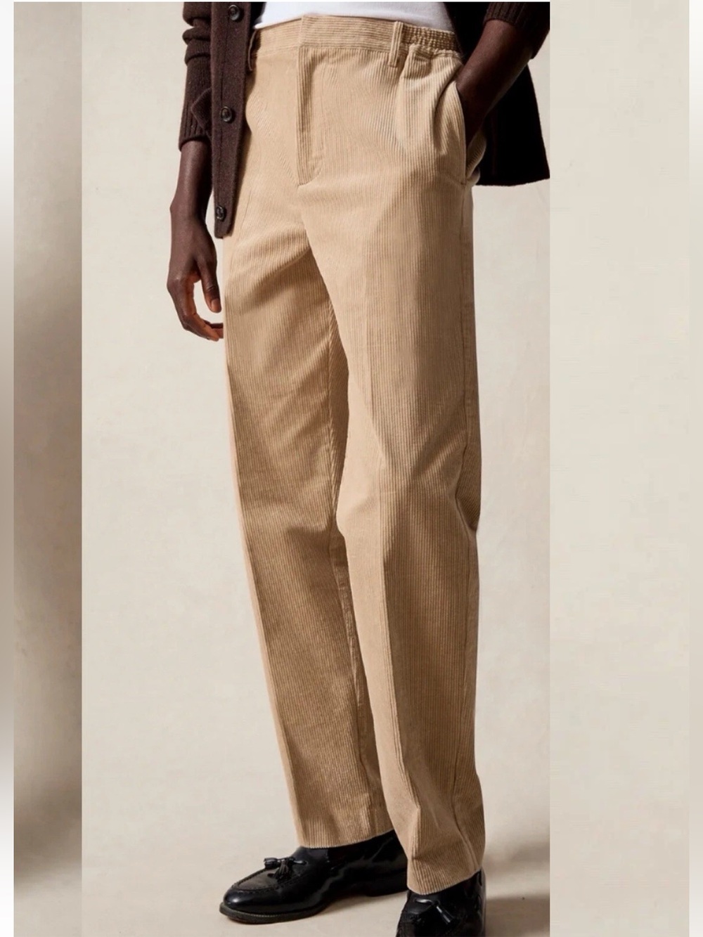 NWT Todd Snyder Men’s XXL Desert Beige Corduroy Side Elastic Trousers $248